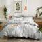 Fashion Comfortable Super King Anti-Wrinkle Cotton Linen Blended Super King Quilt Duvet Cover Set