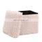 Customized Modern and fashion  Living room furniture plush Foldable storage ottoman folding stools