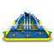 Tropical Theme Amusement Playground Sea Dolphin Palm Tree Inflatable Water Slide Aqua Park with Swimming Pool