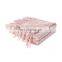 Wholesale High Quality Soft Pink Throw Blanket With Tassels For Home