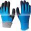 Blue Aqua Waterproof Fully Latex Coated Nylon Safety Work Gloves