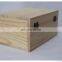 Rectangular wooden gift box with hinged lids
