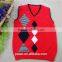 Hotsale 100% Washing Cotton Knitted Girl Sleeveless Sweater Vests for Winter