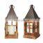 Nature Moroccan Metal home decorative  Pyramid  peaked candle  wooden Lantern