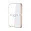 Mirror wall touch dual control switch ZigBee US standard L+N wire timing remote control champagne frame white smart switch panel