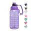 hot selling bpa free plastic eco friendly gym outdoor anti slip fitness water bottle sport with motivational time marker