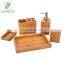 Hot-selling Six sets of bamboo bathroom with tray Bathroom Bamboo Bath Caddy