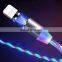 Magnetic Fast Charging USB Cable Flowing Light Phone Accessories Data Cables