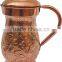 EMBOSSED COPPER WATER JUG / PITCHER