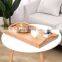 Custom Modern Handmade Wooden Tray For Bed Floating Bamboo Breakfast Food Serving Tray With Folding Legs