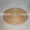 High Productivity Logo Table Brown Round Natural Braided Woven Water Hyacinth Placemats