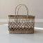 Mini Square Basket Hanging Seagrass Bag Straw Handbag Flower Basket Picnic