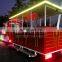Customized theme park road christmas trackless train ride for sale