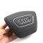For Audi A6 C8 Alcantara Leather Steering Wheel Airbag Cover Trim Cover White/Black/Red Stitching