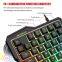 35 Keys One Single Hand Gaming Keyboard USB Wired PC Gaming Keypad Gamer Rainbow Light Keyboard