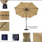 Factory Price Wholesale Outdoor 10FT Solar Power Umbrella With Led Lights Parasol With Tilt And Crank Waterproof And Sunshade