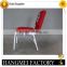 stackable red church chair with logo