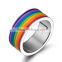 New colorful rings smart mood rings silver smart ring stainless steel ring gay men ring