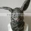 New Dark Gray Rabbits Halloween Costume Animal Latex Rubber Grey Rabbits Mask