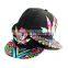 Wholesale Leaf Embroidery Printed Flat Brim Man Women Snapback Cap Cheap