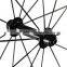 ICAN 700c road disc brake carbon wheel,bicycle carbon wheelset 50mm CX-Ray spokes V brake 50c