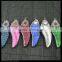 LFD-0030P ~ Wholesale Beautiful Mixed Color Snakeskin Wings Shape Pendants, With Paved Rhinestone Crystal Charm Necklace Pendan