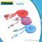 Multicolor Flat wire USB Charging data line with Mirco cable