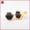 Fashion hexagon agate drusy druzy stone earring studs set in bezel