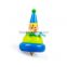 Colorful Cute Clown Wooden Spinning Top Toy