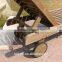 outdoor wooden beach sunbed