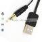 Mini usb to 3.5mm stereo jack plug car audio aux cable