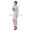 Grey Crew Neck Long Sleeve Rough Blank T-Shirt Dress Made In China