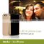 Selfie led lights up cell phone case for iphone 6 and plus with 8 pin ios cable charging battery for customerzied logo