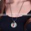 Hot sale new design light jewelry cute Christmas snowman necklace