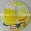 wholesale glass decorative wall clock design, fashion colorful wall mounted clock