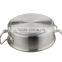 Low body 20cm diameter eletric stainless steel soup pot with composite bottom for cooking food vegetable used in hotel