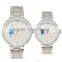 couple wristband alloy case fashion steel watch