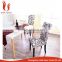 simple modern red high back hotel dining chair without armrest