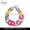 Multi color Charming jewellry resin alloy chunky chain choker necklace fashion jewelry 2016 new design
