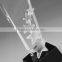 Crysta plaques with black crystal base business crystal award plaques