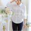 2015 latest women fashion long sleeve black shirt ladies Office Formal white shirt