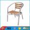 Flat tube aluminum with plastic wood chair