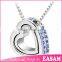 Easam fashionable eternal love double heart crytsal gold jewelry                        
                                                Quality Choice