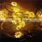 LED Battery Operated Micro Christmas string lighting LED Copper Wire light With Flowers