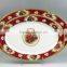 ceramic dinner plate, porcelain food divider plate, food divider plate