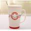 new creative hello kitty office relief ceramic mug with lid and spoon