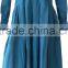 torquise abaya front buttons and cuff sleeves