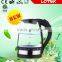 high striking blue led light ring glass electric kettle with 1.7L capacity