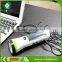Rechargeable super bright 3 led ABS material cheap plastic flashlight