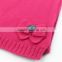 Top quality warm pure color sweet red bowknot Knitting Scarf